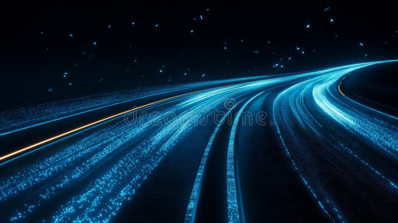 A futuristic Sci Fi modern background with neon light blue abstract. A modern futuristic sci fi background with royalty free illustration