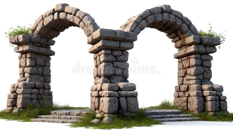 A Futuristic Stone Portal Archway 8K Digital Art Design Concept for Architecture Fantasy and SciFi Projects