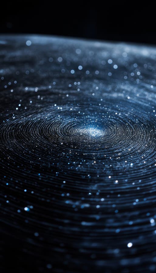 Futuristic Swirling Galaxy of Data, Abstract Technology Background, Digital Streaming vector illustration
