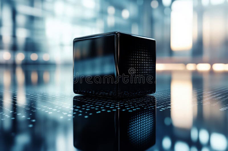 Futuristic technology cube digital data internet connectivity, cyber tech background wallpaper. vector illustration