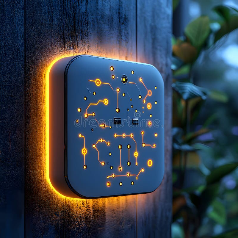 Futuristic Technology Device with Glowing Circuitry - 3D Illustration royalty free illustration