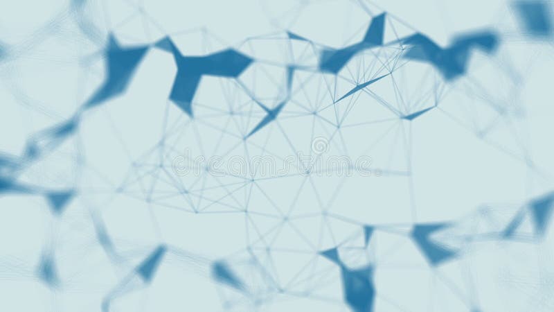 Futuristic Technology Molecular Abstract Plexus Background. Seamless loop vector illustration