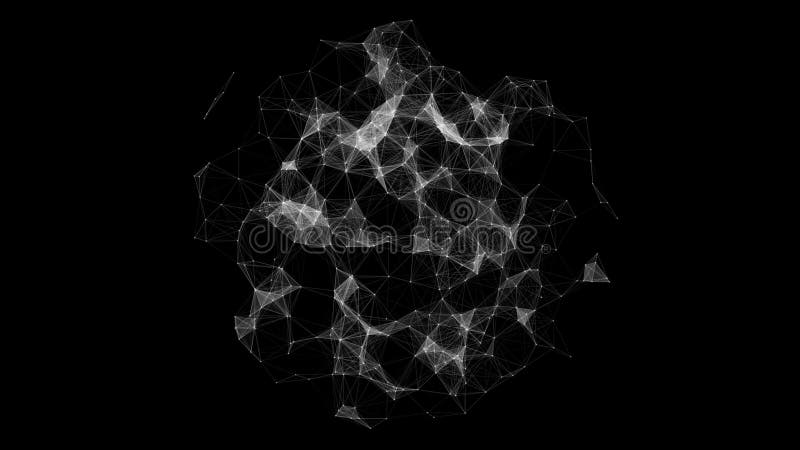 Futuristic Technology Poly and Connections Background vector illustration