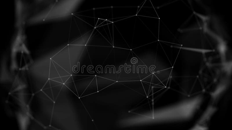 Looped Futuristic Technology Poly and Connections Background vector illustration