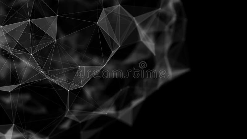 Futuristic Technology Poly and Connections Background royalty free illustration