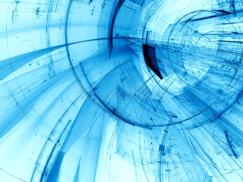 Futuristic tunnel - abstract digitally generated image vector illustration