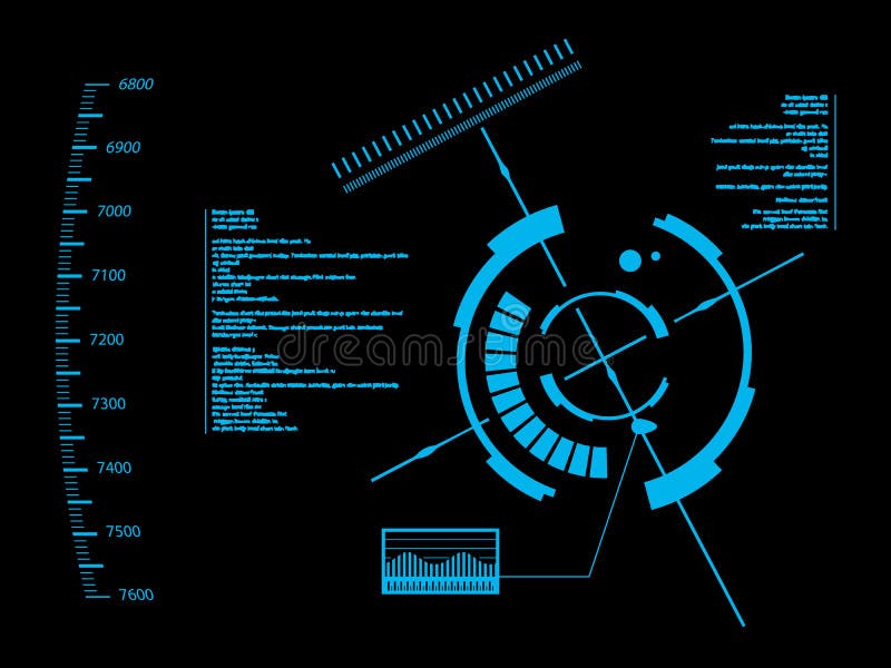 Futuristic user interface HUD royalty free illustration