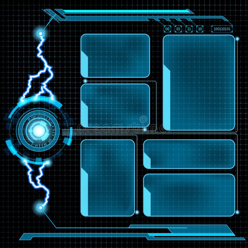Futuristic user menu interface HUD vector illustration Futuristic user menu interface HUD vector illustration