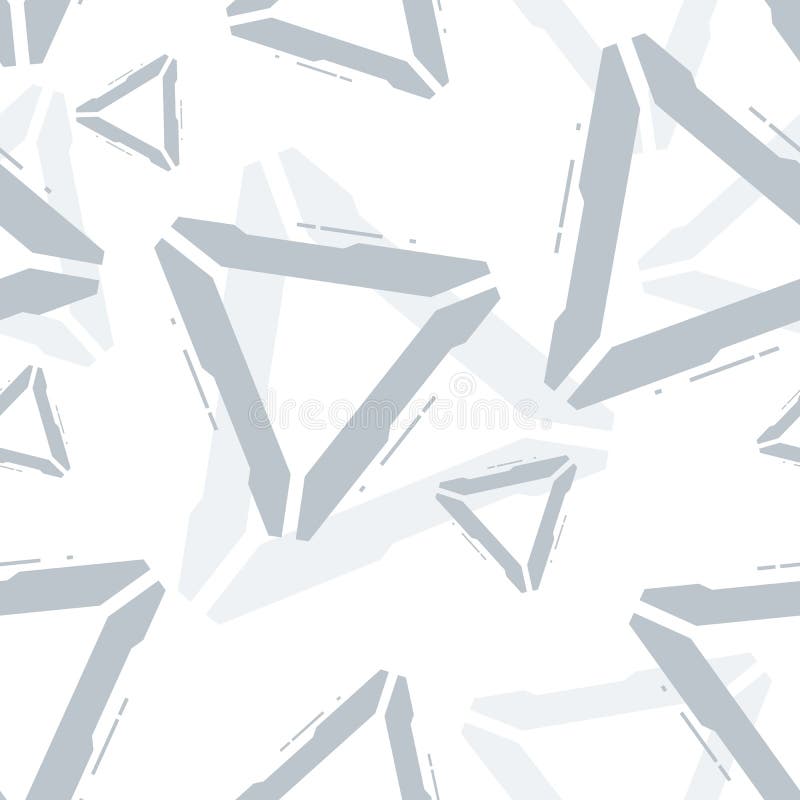Futuristic Vector Seamless Random Pattern stock illustration