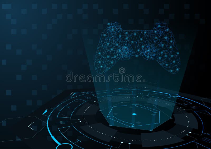 Futuristic video game controller stock illustration
