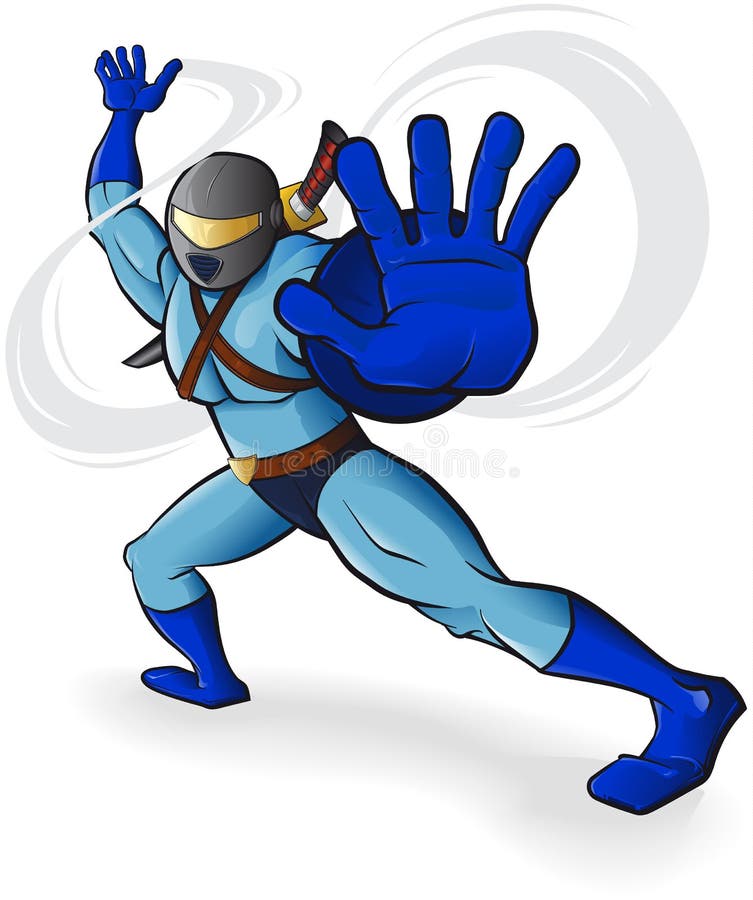 Futuristic warrior vector illustration