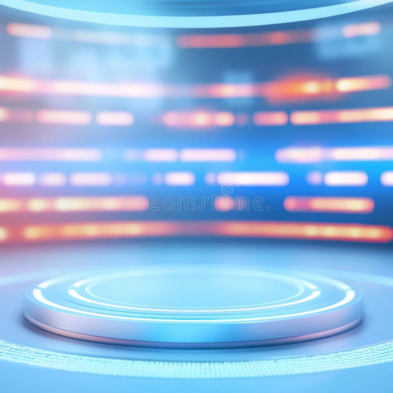 Futuristic Workspace with Data Analytics Dashboard royalty free stock images