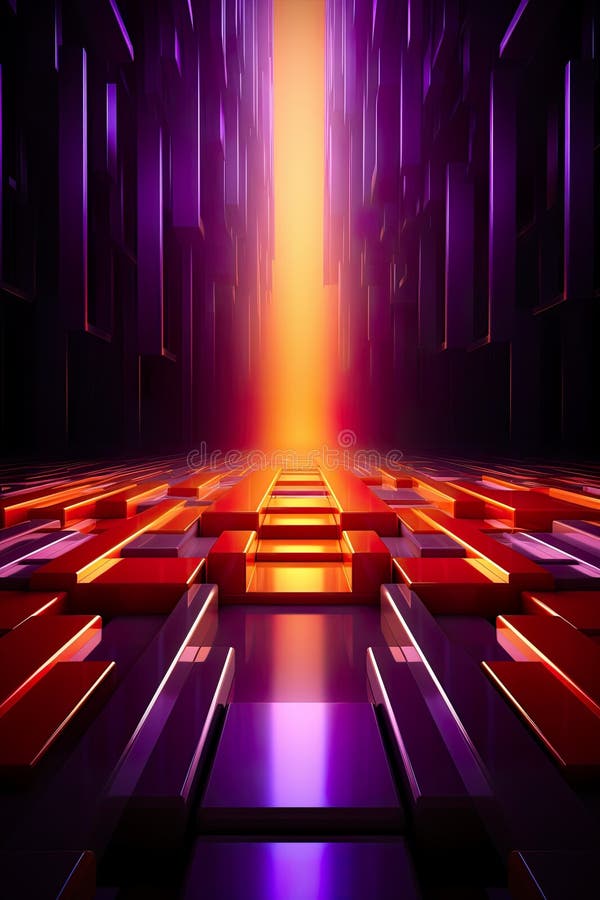 Futuristic world of design with this abstract light corridor background vector illustration