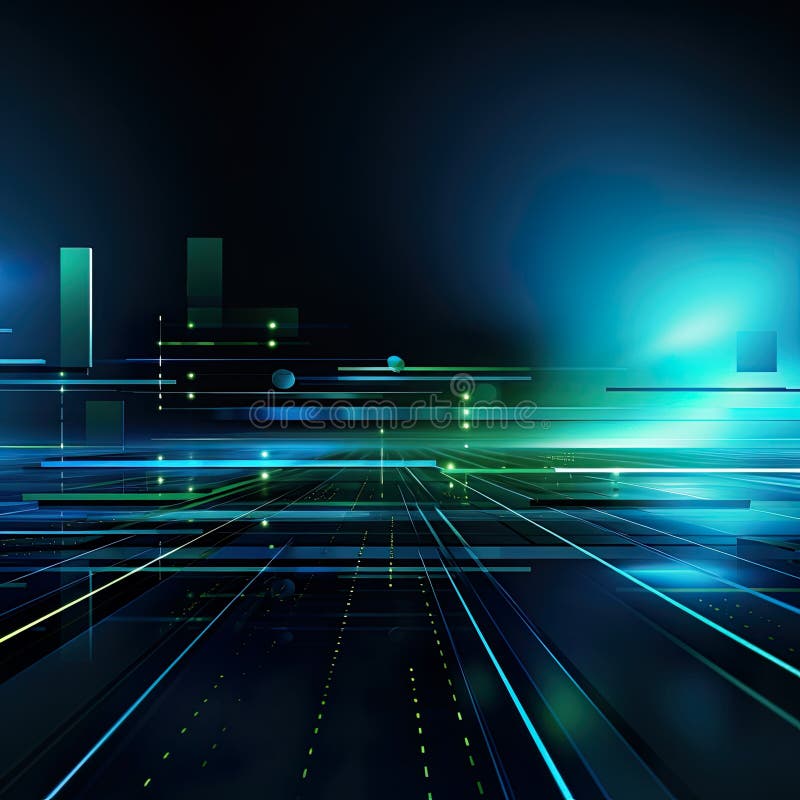 Futuristic world of design with this abstract light corridor background stock illustration