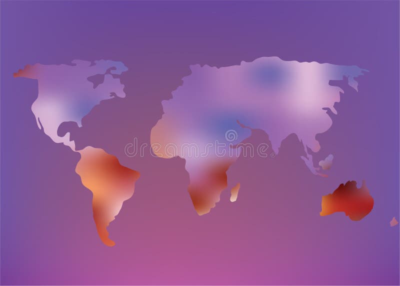 Futuristic world map illustration vector illustration