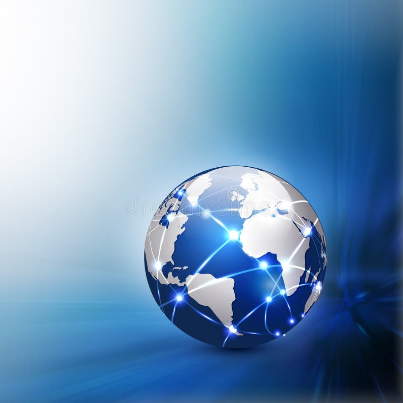 Futuristic world network communication and technology concept royalty free illustration