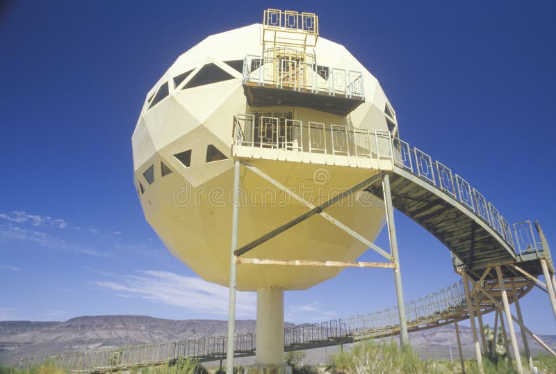 Futuristic dome house in the desert, Route 66, AZ. Futuristic dome house in the desert, Route 66, AZ