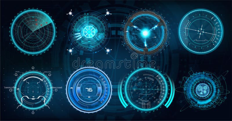 Futuristisch optisch doel in HUD-stijl stock illustratie Futuristisch optisch doel in HUD-stijl stock illustratie