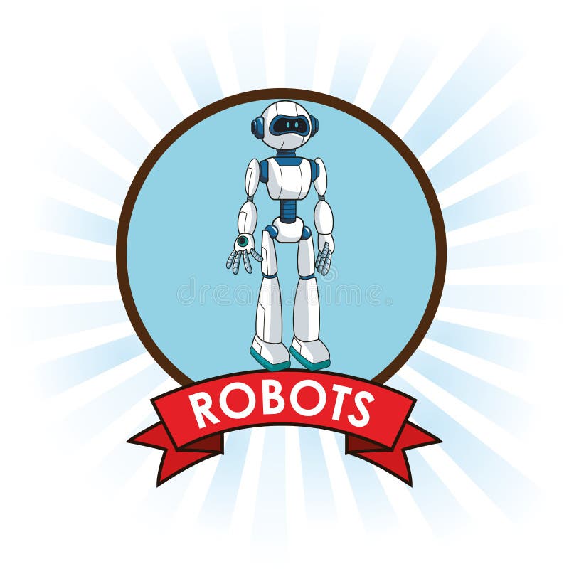 Futuristische banner van de robots de androïde technologie vector illustratie Futuristische banner van de robots de androïde technologie vector illustratie