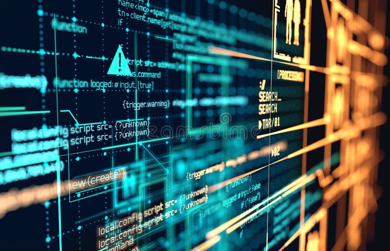 Futuristische Big Data Achtergrond stock foto