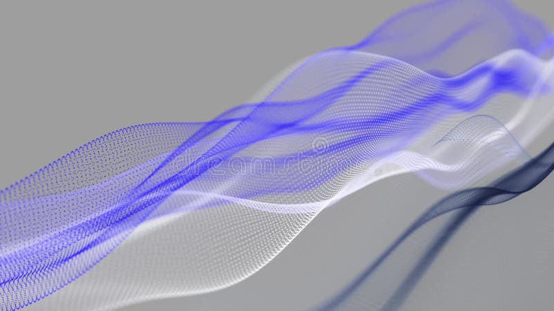Futuristische Punkwelle. abstrakte digitale Teilchenwelle. technologischer Hintergrund. Farbwelle. Hintergrund stock abbildung