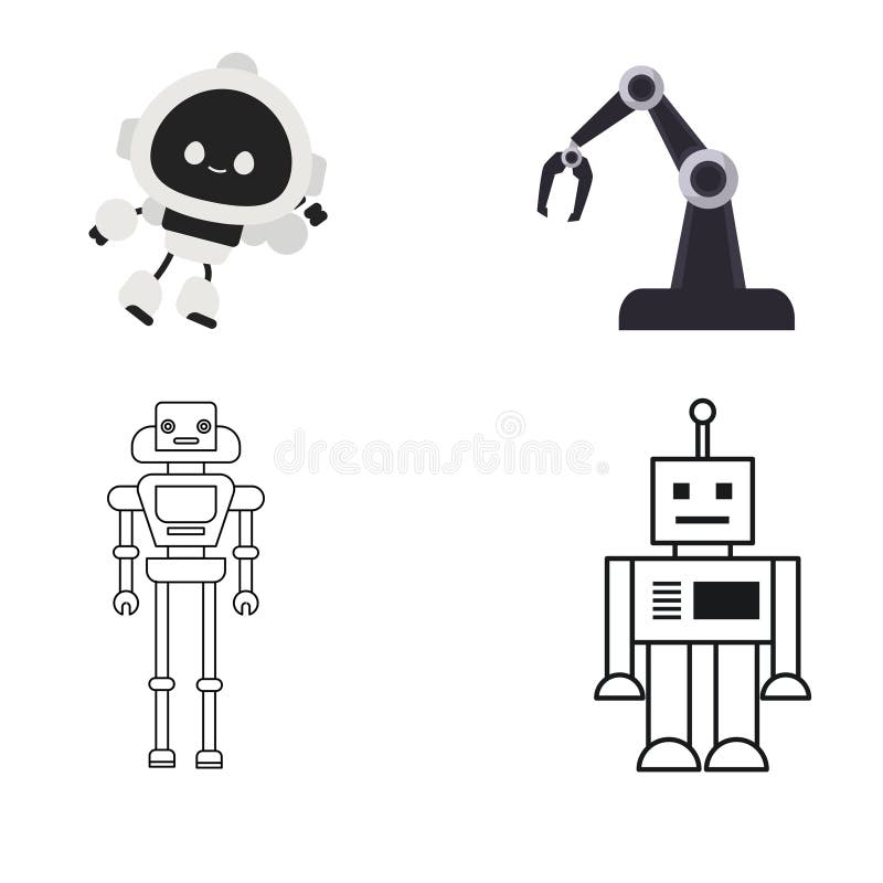 Futuristische Roboterdarstellung lizenzfreie abbildung