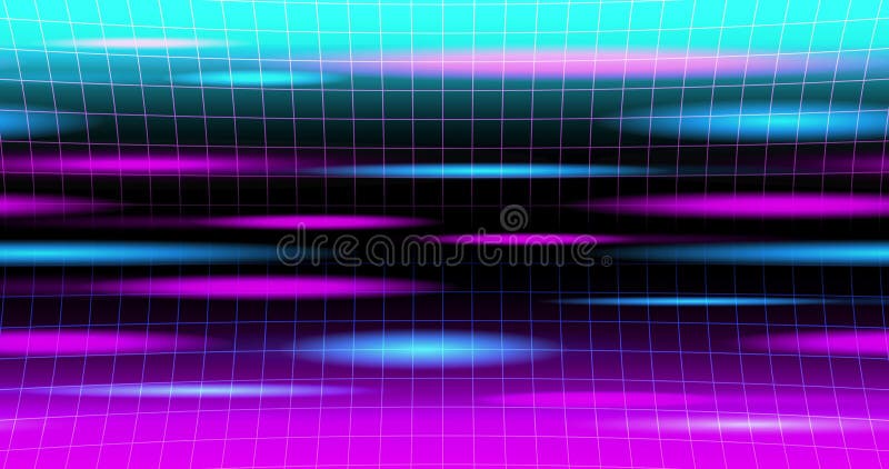 Futuristischer digitaler Hintergrund mit abstrakten Neonlichtern