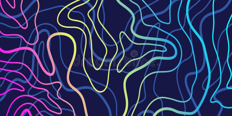 Futuristischer neonabstrakter topographischer Hintergrund vektor abbildung