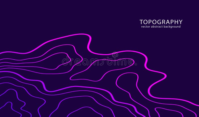 Futuristischer neonabstrakter topographischer Hintergrund lizenzfreie abbildung