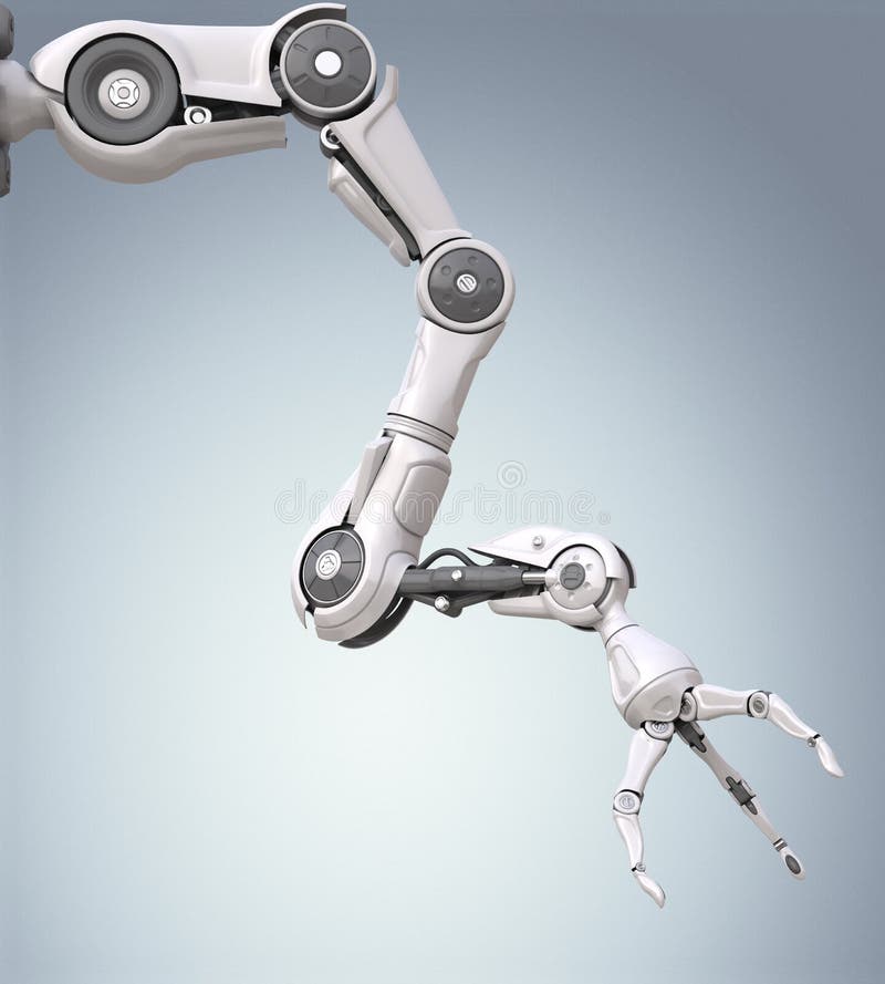 Futuristischer Roboterarm stock abbildung
