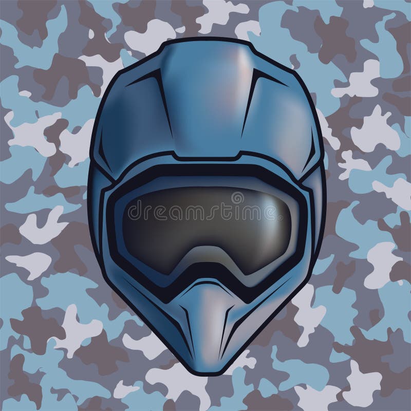 Futuristischer Soldatsturzhelm stock abbildung Futuristischer Soldatsturzhelm stock abbildung
