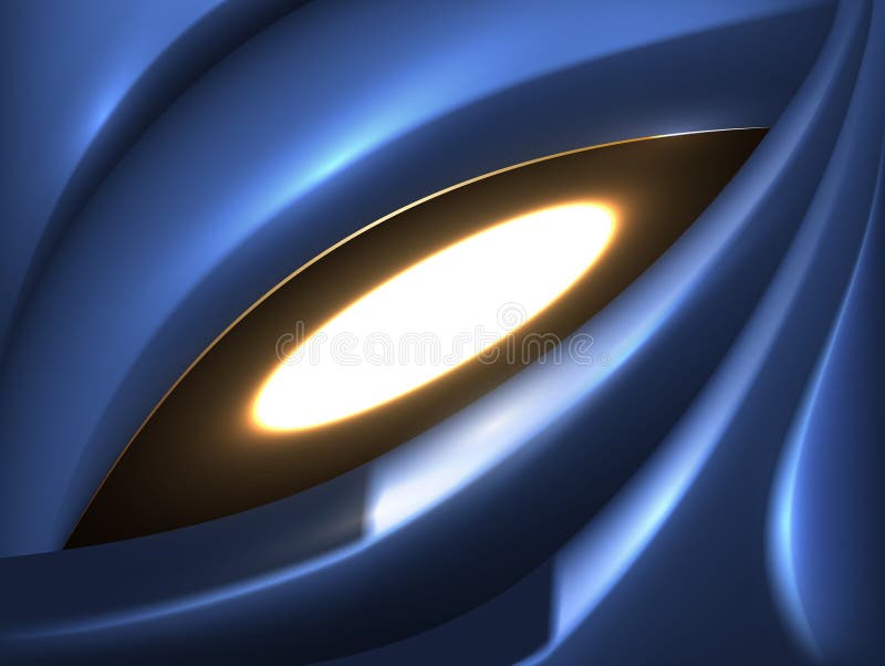 Futuristisches abstraktes metallisches Auge mit leuchtendem Licht, SciFi Cyber Vision Robotic AI Konzept Modernes 3D Render Backgr vektor abbildung