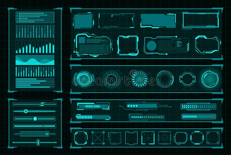 Futuristisches digitales Design der Benutzerschnittstelle auf Schwarzem vektor abbildung