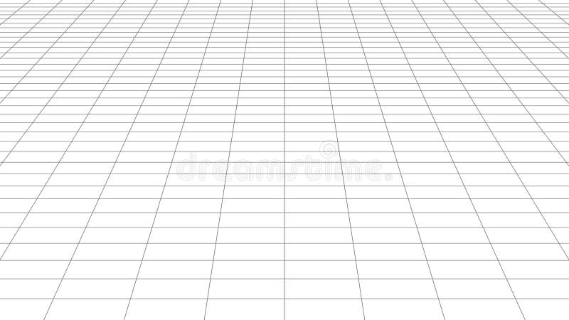 Futuristisches Gitter in Perspektivprojektion. geometrisches Gitter und Maschengewebe im futuristischen Stil. abstrakte Drahtlands vektor abbildung