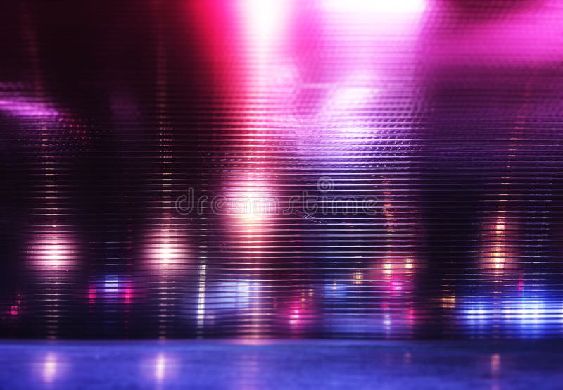 Futuristisches Rosa und purpurrote Neonnachtlichter der Stadt vektor abbildung Futuristisches Rosa und purpurrote Neonnachtlichter der Stadt vektor abbildung