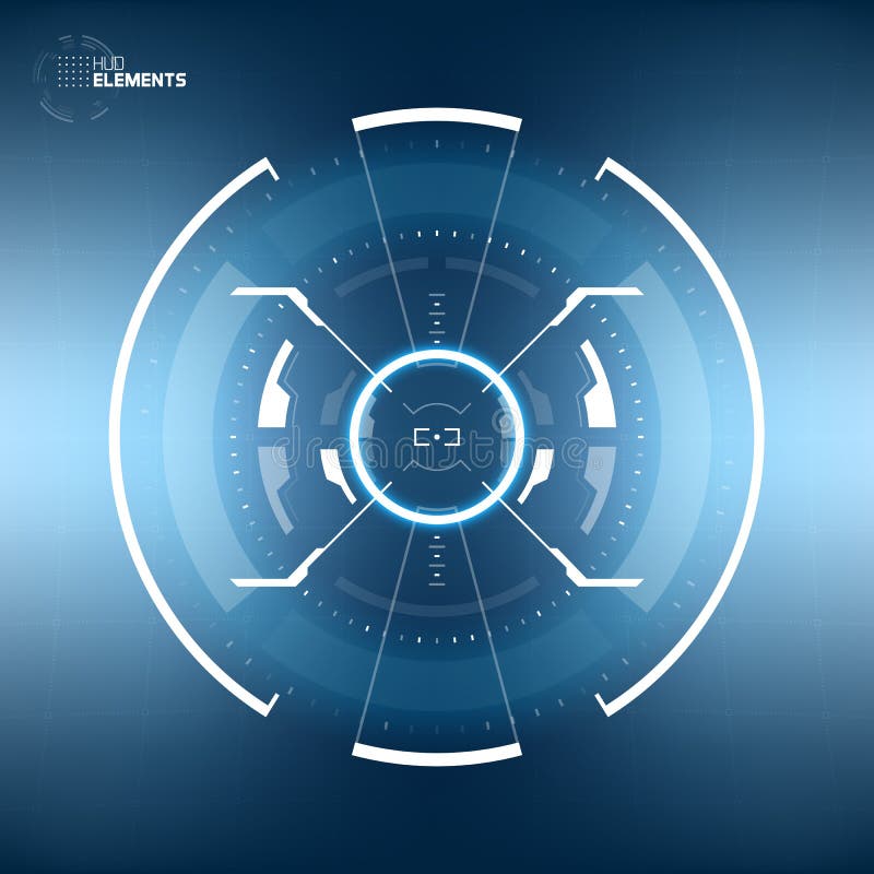 Futuristisches Sciencefictions-Rundschreiben HUD Element. Futuristisches Design Sciencefictions-HUD User Interface Circle Element-virtueller Realität entziehen Sie Hintergrund ENV 10