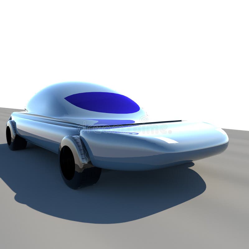 Futuristisk bil 3d royaltyfri illustrationer Futuristisk bil 3d royaltyfri illustrationer