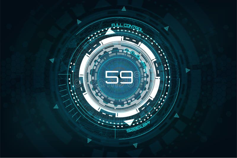 Futuristisk teknologi i HUD stil royaltyfri illustrationer Futuristisk teknologi i HUD stil royaltyfri illustrationer