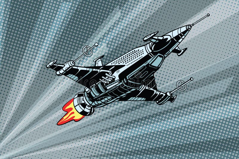 Futuristisk yttre rymdstridstarship royaltyfri illustrationer Futuristisk yttre rymdstridstarship royaltyfri illustrationer