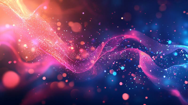 :. Futuristiska digitala dataströmmar som ser lysande ut royaltyfri illustrationer