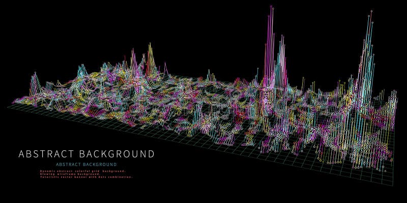 Futuristiskt bakgrunddiagram från punkter med svarta linjer. Analysdata för teknikkoncept. Banderoll för företag stock illustrationer
