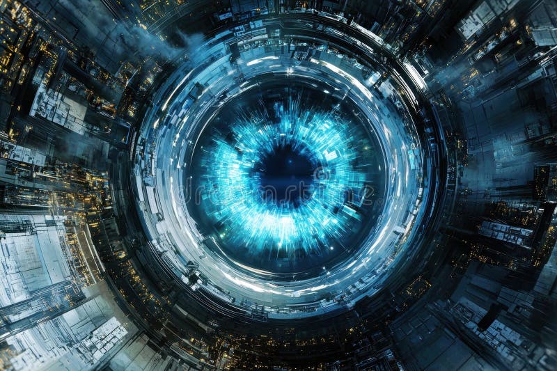 Futurystyczna koncepcja cyberbezpieczeństwa z projektem oczu ukazującym chaos i dynamikę ataków. Poznaj futurystyczną wizję cyberbezpieczeństwa oferującą skomplikowaną konstrukcję oka. Ta cyfrowa kompozycja łączy technologię z chaosem symbolizującym wyzwania współczesnego świata związane z bezpieczeństwem. generowane przez algorytmy sztuczne