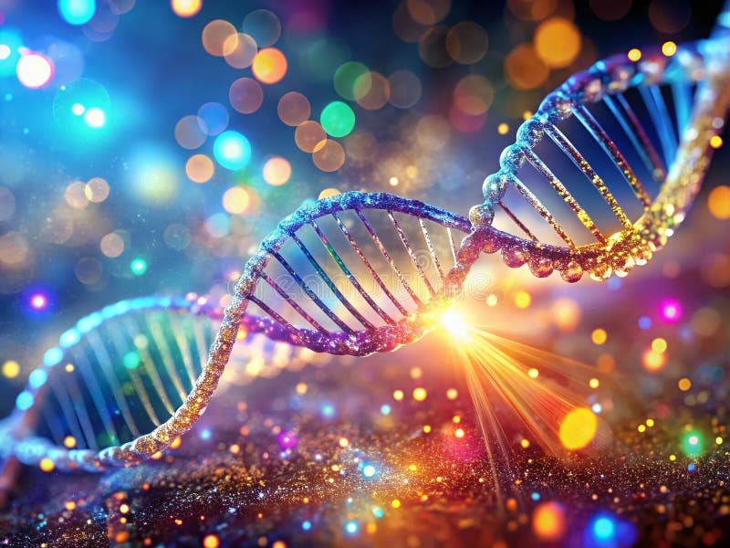Futurystyczny Drone Medyczny z Fantasy DNA Helix Grafika Lotnicza dla Wizualizacji Naukowej i Koncepcji Biotechnologicznych royalty ilustracja