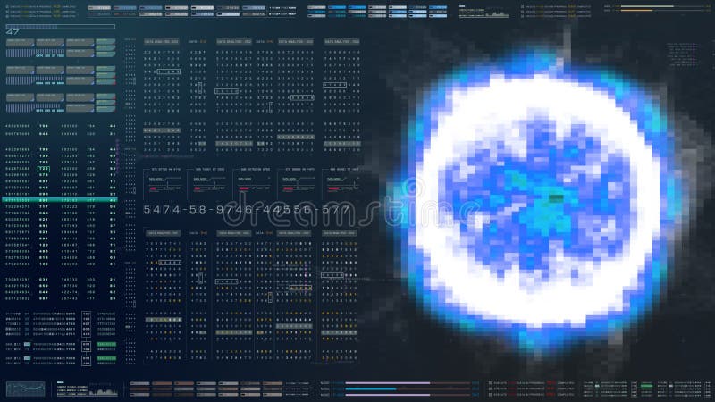 Futurystyczny HUD Biomedyczny diagnostyk ilustracja wektor Futurystyczny HUD Biomedyczny diagnostyk ilustracja wektor