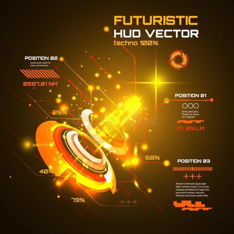 Futurystyczny interfejsu infographics, HUD, technologia wektoru tło ilustracji Futurystyczny interfejsu infographics, HUD, technologia wektoru tło ilustracji