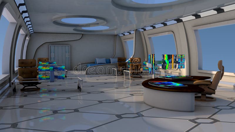 Futurystyczny laboratorium ilustracja wektor