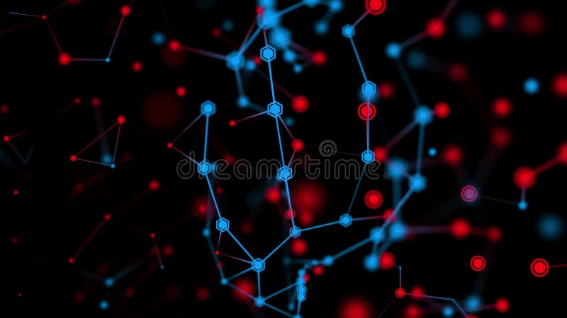 Futurystyczny plexus technologii abstrakta tło świadczenia 3 d