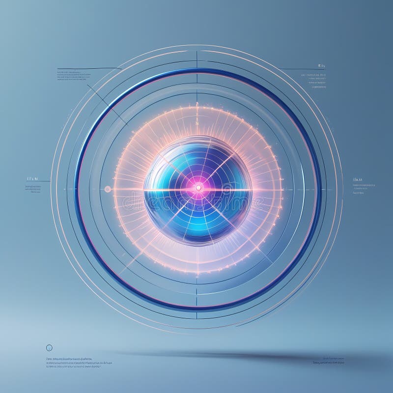 Futurystyczny Sfera w Neon Vortex płynny ilustracji