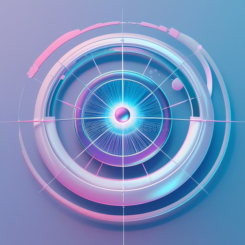 Futurystyczny Sfera w Neon Vortex płynny ilustracja wektor