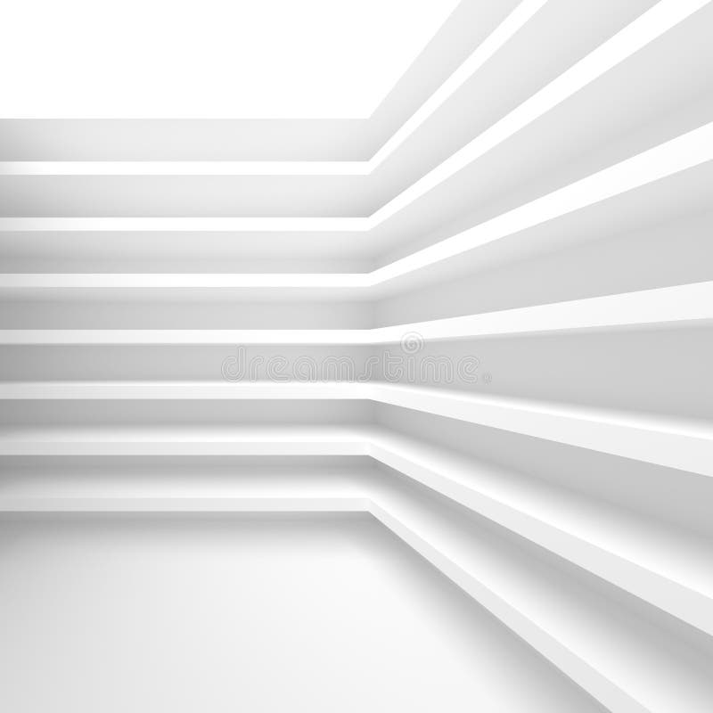 Futurystyczny Wewnętrzny tło Biały Abstrakcjonistyczny Żywy Izbowy Conce ilustracji Futurystyczny Wewnętrzny tło Biały Abstrakcjonistyczny Żywy Izbowy Conce ilustracji